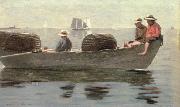 Winslow Homer three boys in a dory oil painting artist